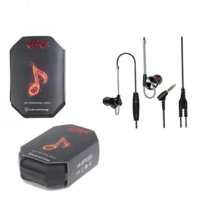 Picture of QKZ Dm10 Zinc Alloy HIFI Metal earphone in headphone Black