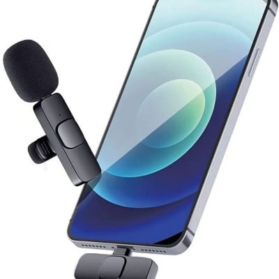 Picture of K8 Wireless Collar Clip Professional Microphone For Live, Video, Sound Recorded-Type-C - Micr.. 
