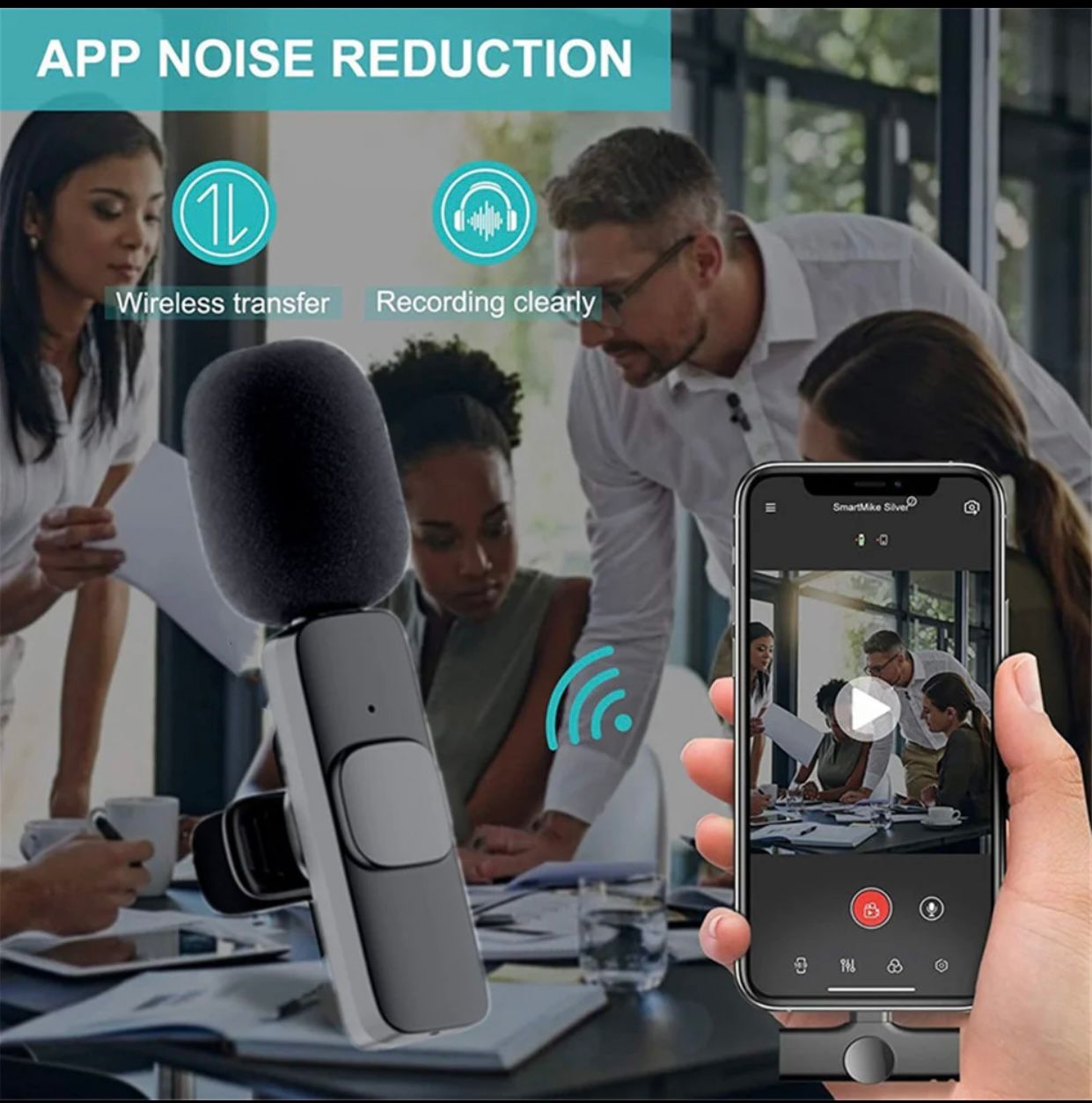 Picture of K8 Wireless Collar Clip Professional Microphone For Live, Video, Sound Recorded-Type-C - Micr.. 