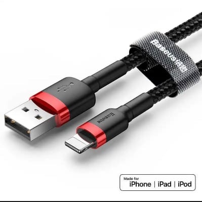 Picture of Baseus USB Cable for iPhone (2M) Longer 7/8/10/12 support Black