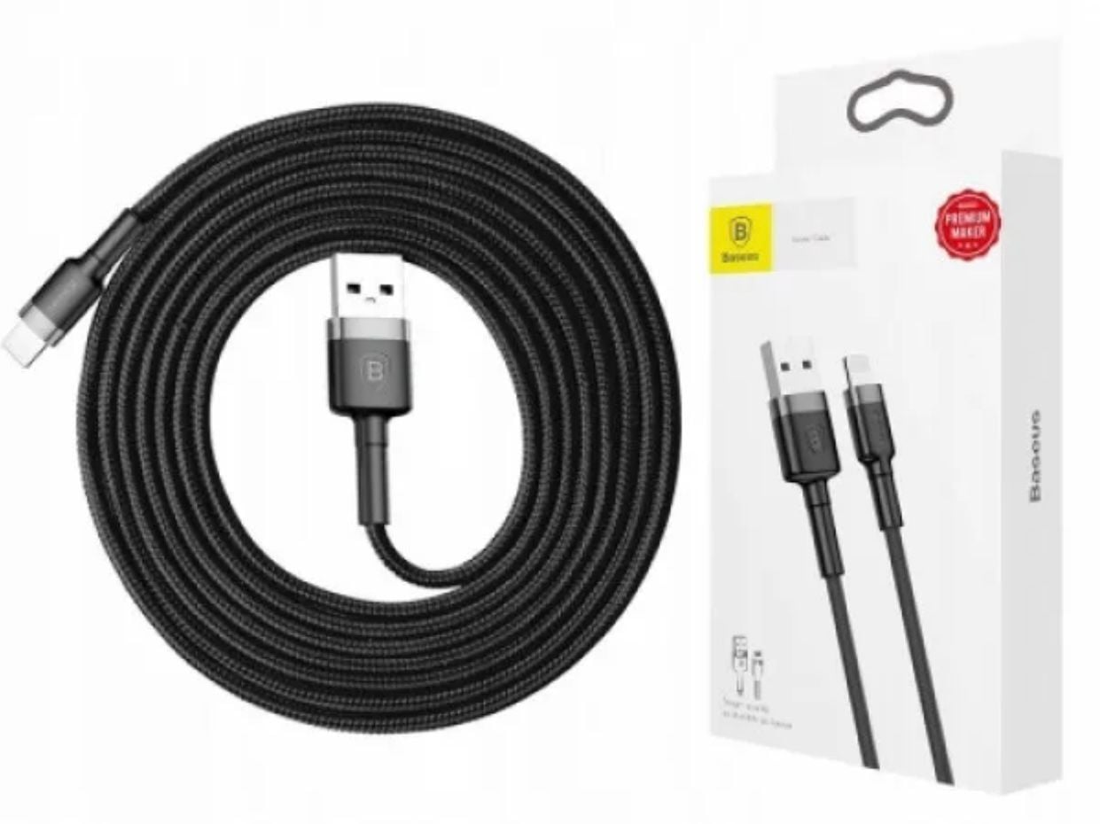 Picture of Baseus USB Cable for iPhone (2M) Longer 7/8/10/12 support Black