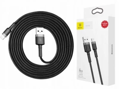 Picture of Baseus USB Cable for iPhone (2M) Longer 7/8/10/12 support Black