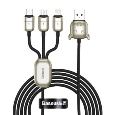 Picture of Baseus Year of the Tiger 3in1 USB - Lightning / USB Typ C / micro USB cable 3,5 A 1,2m Negru 