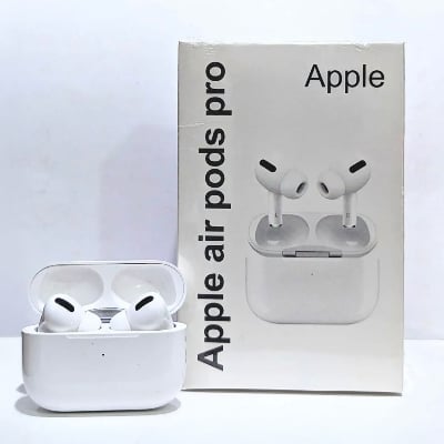 Picture of Airpods Pro TWS Wireless Bluetooth Earbuds with High Bass and Long Battery Life White