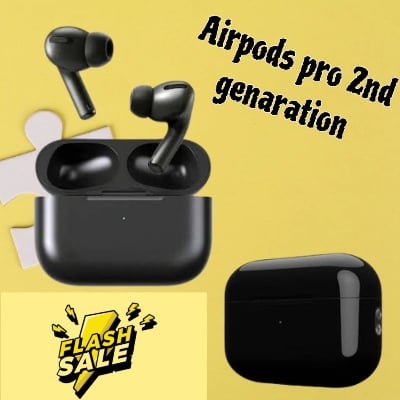Picture of AirPods Pro 2nd gen Black wireless Earbuds (Best Quality ) Black