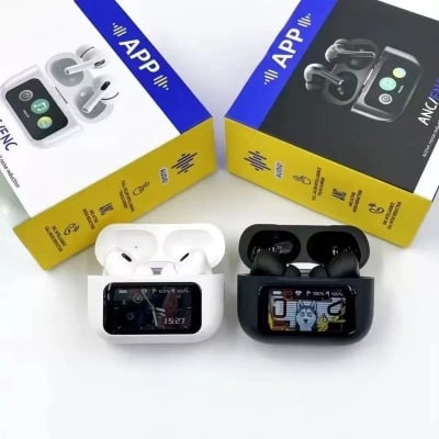 Picture of A9 Pro App Supported ANC/ENC Display Touch Control BT 5.4 Wireless Earbuds with Zwsvibe App 