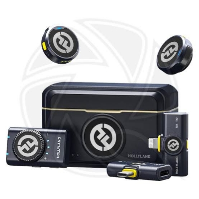 Picture of Hollyland LARK M2 Unparalleled Lightweight Wireless Lavalier Microphone Combo Black