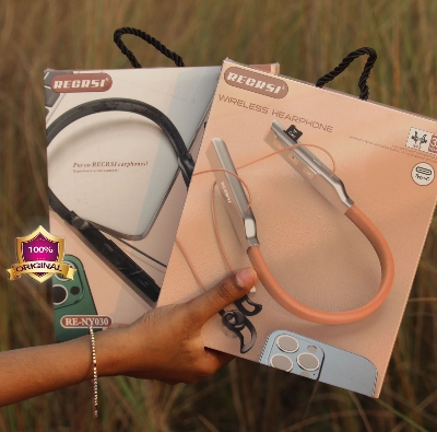 Picture of Regrsi new neck Earphones Long life sports Waterproof Noise headphones Silver