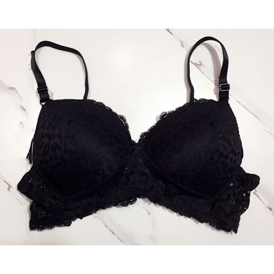 Picture of Soft Comfortable Net Foam Bra for Women - Black