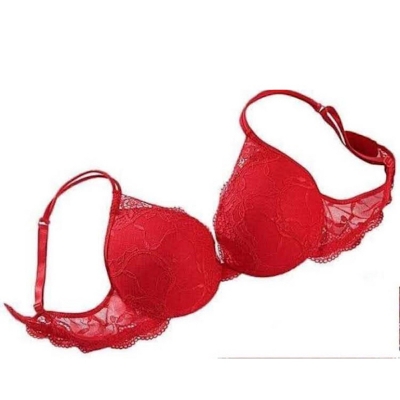 Picture of Soft Comfortable Net Foam/ Padded  Bra for Women - Red
