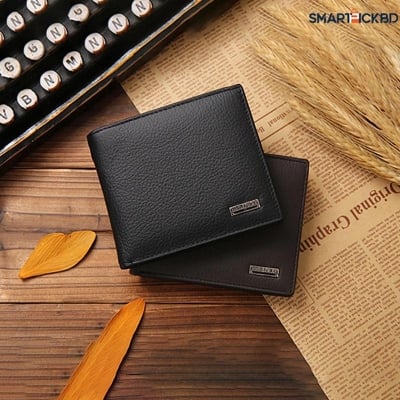 Picture of 100%_GENUINE SHORT LEATHER WALLET FOR MEN - Black