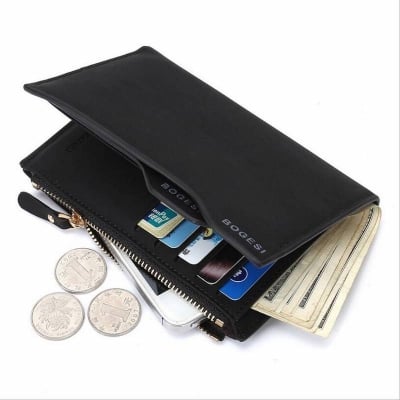 Picture of 100%_GENUINE SHORT LEATHER WALLET FOR MEN - Black