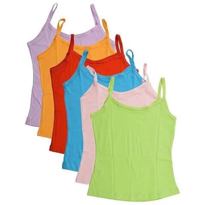 Picture of 2p Women's Cotton Camisole Slip Color Semis Bra Multicolor Top Slip Inner Lingerie & Underwear -2p - Multicolor