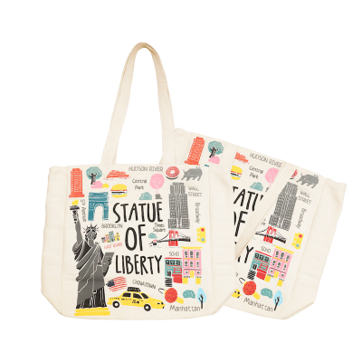 Picture of Canvas Aesthetic Eco Friendly Tote Bag Jute Bag Shoulder Tote Bags for Women Beach Bag Shopping Bags School Shoulder Bag Reusable Grocery Bags - Multicolor