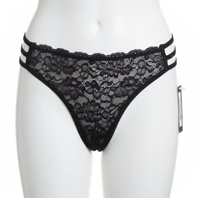 Picture of Transparent thin belt thongs T back thongs women panties - Black