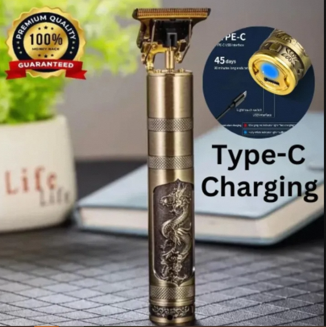 Picture of Vintage T9 trimmer Electric Professional Hair Clipper Hair Cutting Machine Trimmer for Men Type-C Charging