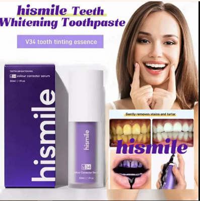 Picture of Hismile V34 Purple Color Corrector Teeth Toothpaste Effective Whitening Teeth Mousse Oral Cleaning Whitening Toothpaste Product