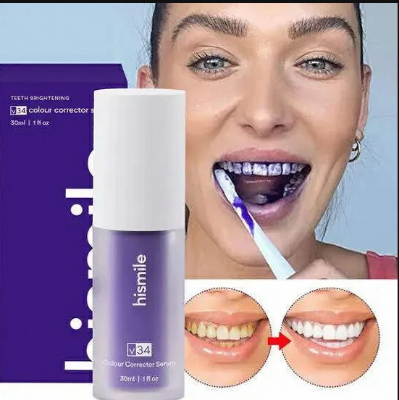 Picture of Hismile V34 Purple Color Corrector Teeth Toothpaste Effective Whitening Teeth Mousse Oral Cleaning Whitening Toothpaste Product