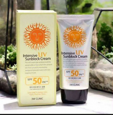 Picture of 3W Clinic Intensive UV Sunblock Cream-SPF50+ PA+++70ml 2025 Multicolor