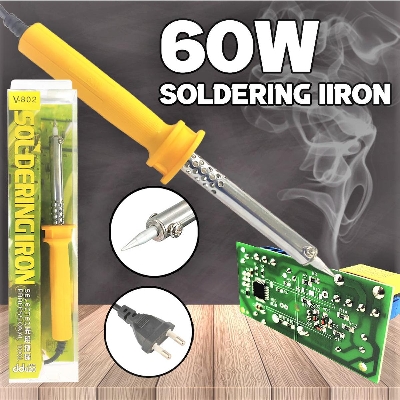 Picture of Soldering Iron Electric v.802-60W-Voltage : 220V | Soldering Iron 60w | Soldering Iron 220v 60w Best Soldering Iron-Yellow