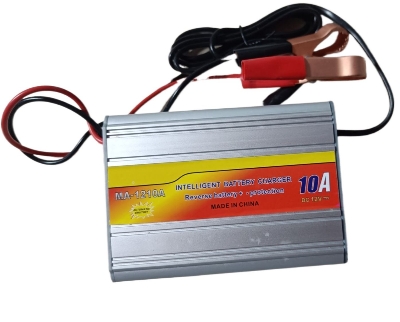 Picture of 12v 10A Intelligent Battery Charger / 12 Volt Battery Charger 10 Ampere Analog Display Automatic Fast Charging-Silver