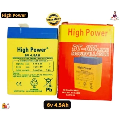 Picture of 6v 4.5Ah Battery Rechargeable Sealed Lead-Acid Battery-Yellow