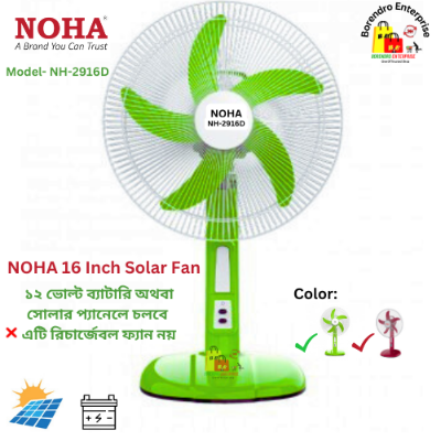 Picture of Noha 16-Inch Solar Fan: Harness Solar Power for Efficient and Eco-Friendly Cooling=-a Unique Choice For Your Needs