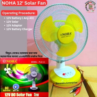 Picture of NOHA Solar Fan- 12 inch DC / Noha 12 inch Solar Fan  (Without Packet)