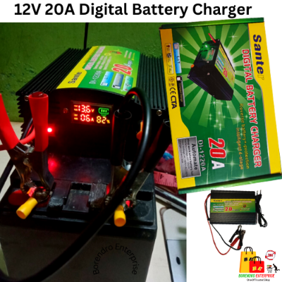 Picture of 20A Digital Automatic Battery Charger / Auto Cut System 20A Digital Display Charger-Black