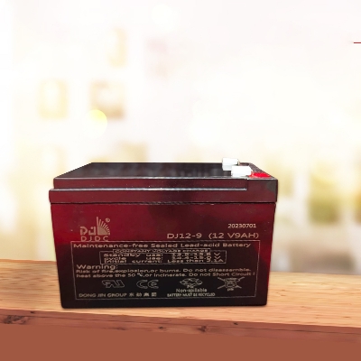 Picture of Upgrade Your Equipment with DJDC 12V 9Ah Sealed Lead Acid Battery: Perfect for UPS Sprayer Machines DC Fans - Battery Power-Black