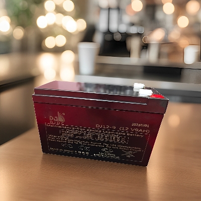 Picture of Upgrade Your Equipment with DJDC 12V 9Ah Sealed Lead Acid Battery: Perfect for UPS Sprayer Machines DC Fans - Battery Power-Black