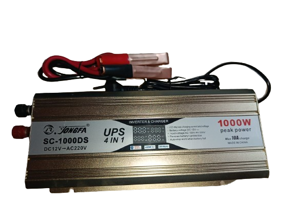 Picture of JONGFA 1000W IPS Machine and Battery Charger Digital Display / 4 In 1- Auto DC 12V to AC 220V Inverter with 10Amps Charger - Powerful Combination for Reliable Power Supply Anywhere