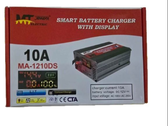 Picture of 12v 10A Digital Display Battery Charger / MT Intelligent Battery Charger MT-1210A 100V-240V Lead Acid Battery Charger with LED Display