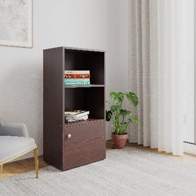 Picture of RK Furniture 3-Shelf Bookcase With Adjustable Storage Shelves- Floor Standing Unit - Furniture & Decor