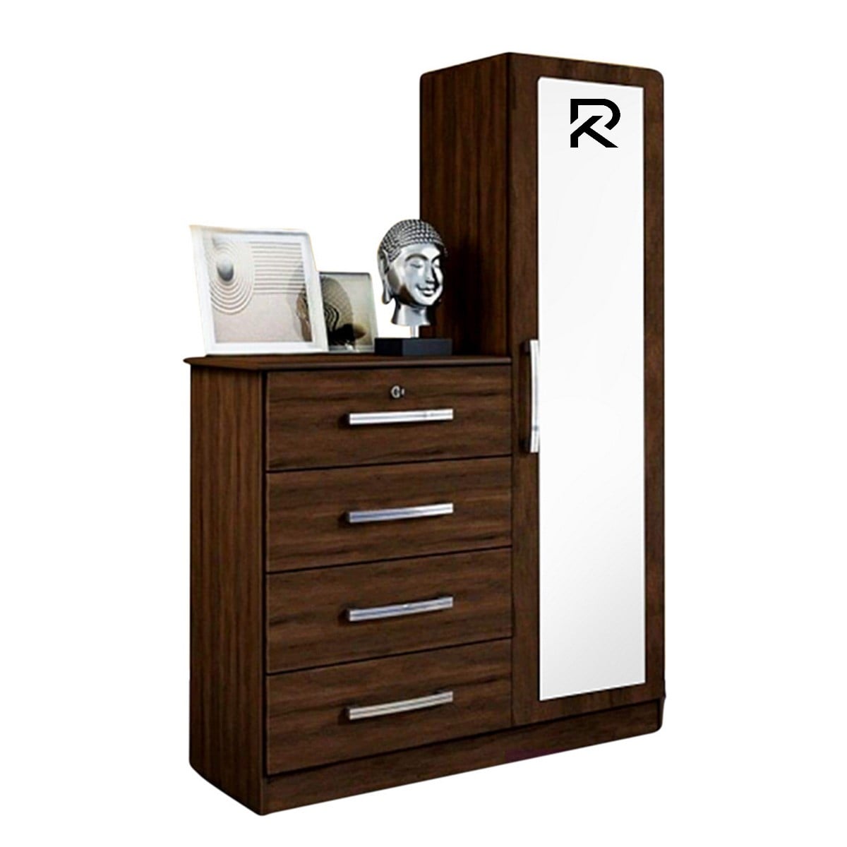 Picture of RK Modern and Trendy MDF White Wardrobe Almirah - Furniture & Decor