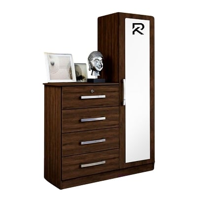 Picture of RK Modern and Trendy MDF White Wardrobe Almirah - Furniture & Decor
