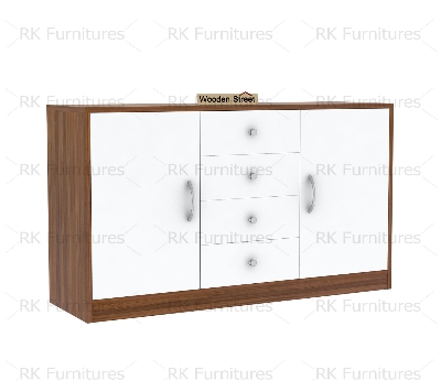 Picture of RK Modern and Trendy Engineered Wood Cabinet and Sideboard with Frosty White Drawers - Furniture & Decor