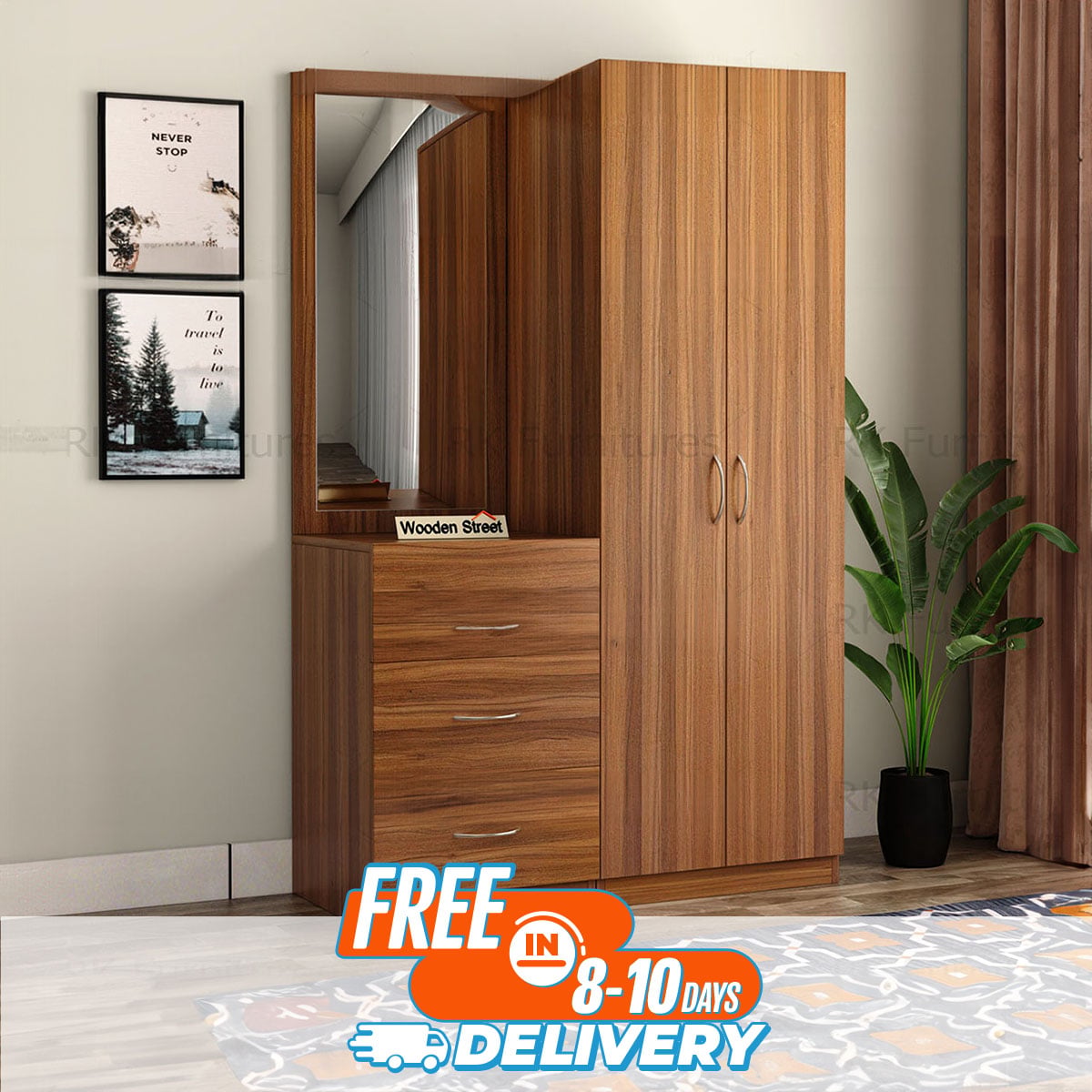 Picture of Exceotional Quality - RK Modern and Trendy Vanity Dresser and Cupboard - Furniture & Decor - Innovative Design - To Exprerience Greatness (Size70*42*16 inches)