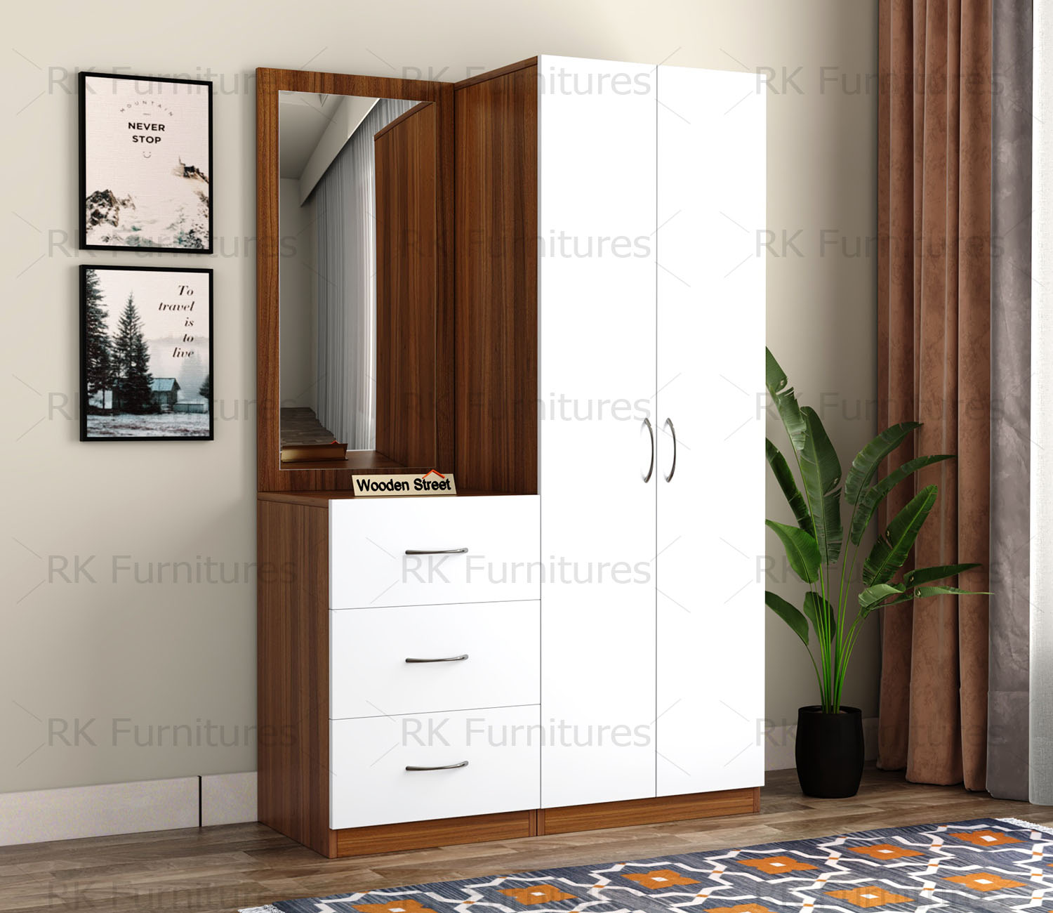 Picture of Exceotional Quality - RK Modern and Trendy Vanity Dresser and Cupboard - Furniture & Decor - Innovative Design - To Exprerience Greatness (Size70*42*16 inches)