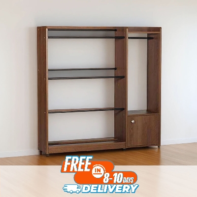 Picture of RK Heavy Duty Alna for Clothing with Storage Shelf-Antique White