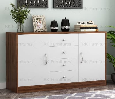 Picture of RK Engineered Wood Kitchen Cabinet and Sideboard with Frosty White Drawers