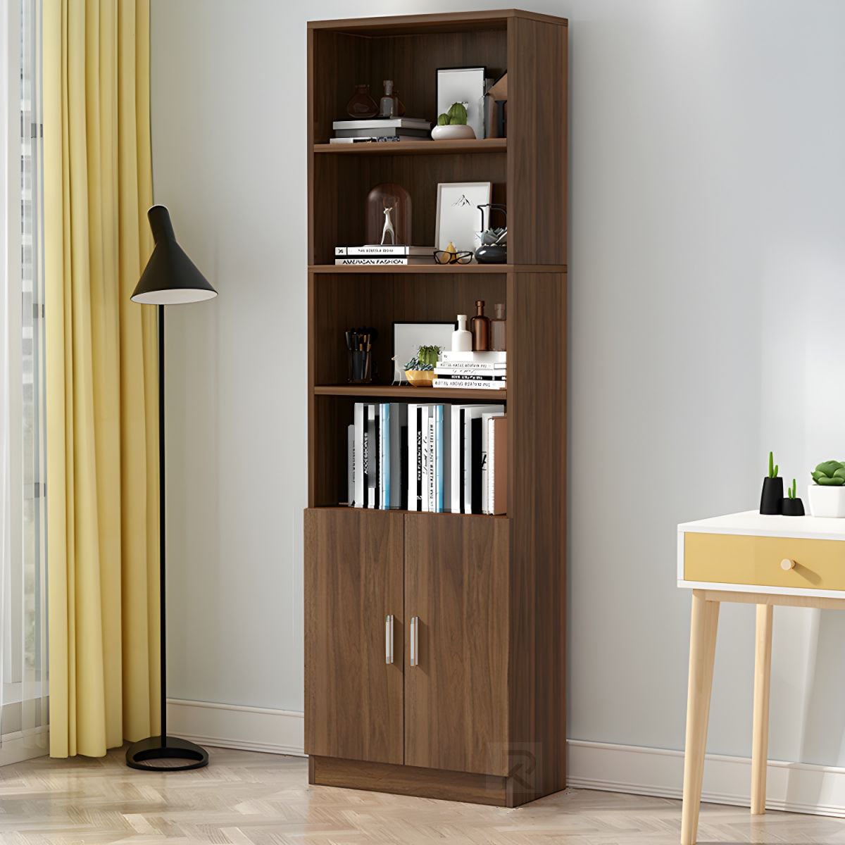 Picture of RK Modern Library Book Shelf Standing Display Shelve Rack Engineered Wood Bookcase Bookshelf Showpiece Rack with Storage Cabinet
