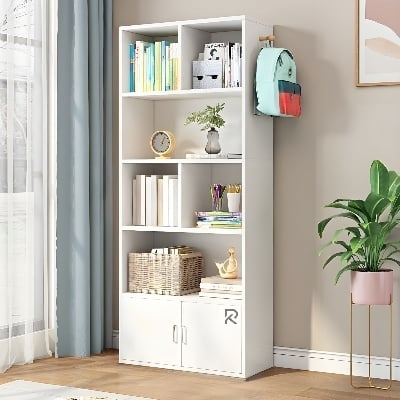 Picture of Best Choice Book Shelf Shelving Stand Display Shelve Engineered Wood Bookshelf Showpiece Rack with Storage Cabinet by RK Furniture