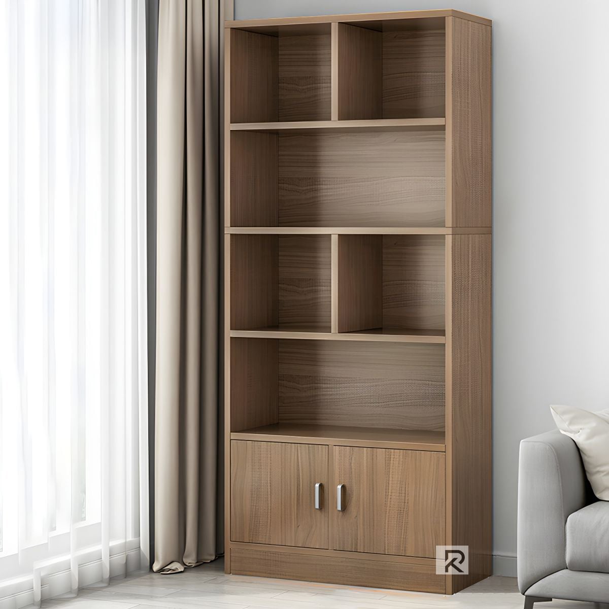 Picture of Best Choice Book Shelf Shelving Stand Display Shelve Engineered Wood Bookshelf Showpiece Rack with Storage Cabinet by RK Furniture