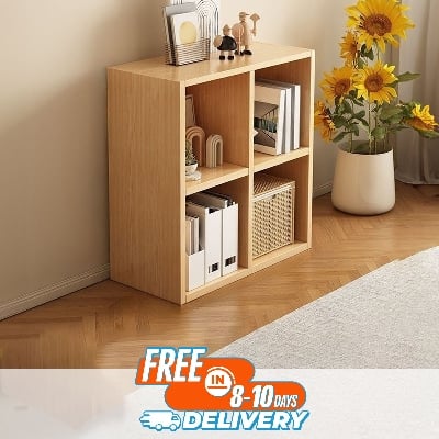 Picture of RK Engineered Wood 4 Layers Bookshelf Storage Cabinet Organizer Shelf Horizontal Multi Storage Space  Rack Display Shelf