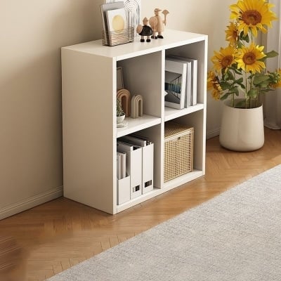 Picture of RK Engineered Wood 4 Layers Bookshelf Storage Cabinet Organizer Shelf Horizontal Multi Storage Space  Rack Display Shelf