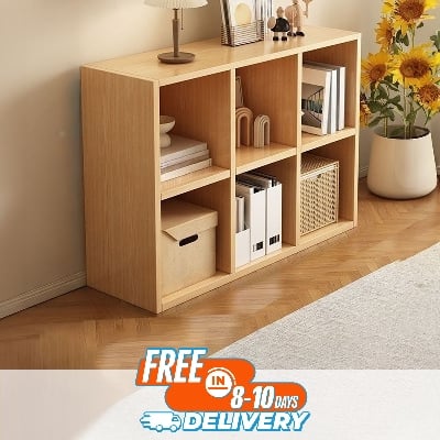 Picture of RK Engineered Wood 6 Layers Bookshelf Storage Cabinet Organizer Shelf Horizontal Multi Storage Space  Rack Display Shelf - Size: L36XH24X10