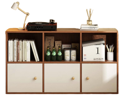 Picture of RK Engineered Wood 6 Layers Bookshelf Storage Cabinet Organizer Shelf Horizontal Multi Storage Space Wooden Rack Display Shelf With  Drawers.Size: L36XH24X10