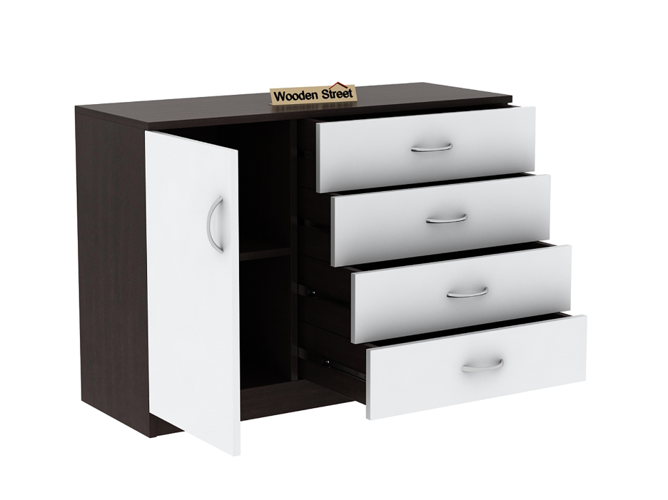 Picture of RK New Design Engineered Wood Kitchen Cabinet and Sideboard with Frosty White Drawers