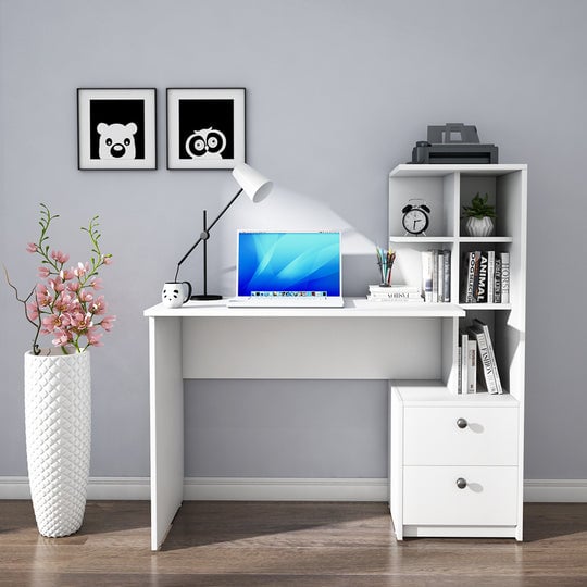 Picture of RK Modern Home Office Desk with Storage Shelf, Computer Table, Study Table with Book Shelf, Office Table, Study Table for Adults